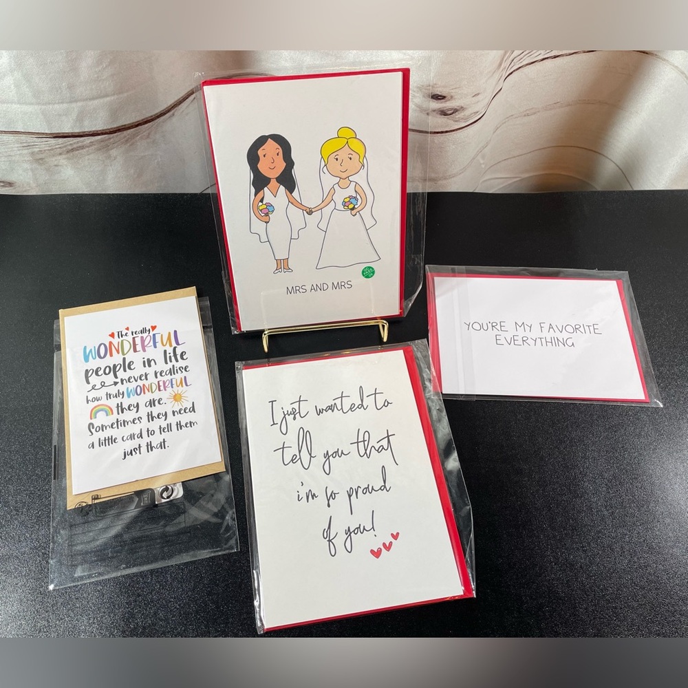 Adult LGBTQ+ Love/ Encouragement Greeting Card 4Pc Set- NWT